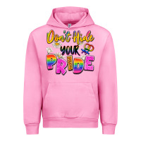 Fuchsia Pink don't hide your pride Urban Hoodie - Artiststas