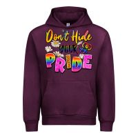 Mauve Wine don't hide your pride Urban Hoodie - Artiststas