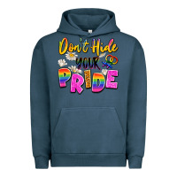Pigment Midnight Navy don't hide your pride Urban Hoodie - Artiststas