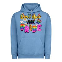 Pigment Pebble Blue don't hide your pride Urban Hoodie - Artiststas