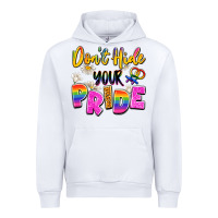 White don't hide your pride Urban Hoodie - Artiststas