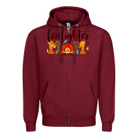 Burgundy firefighter  mom Zipper Hoodie - AdoDesignShop