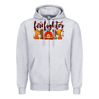 Heather Grey firefighter  mom Zipper Hoodie - AdoDesignShop