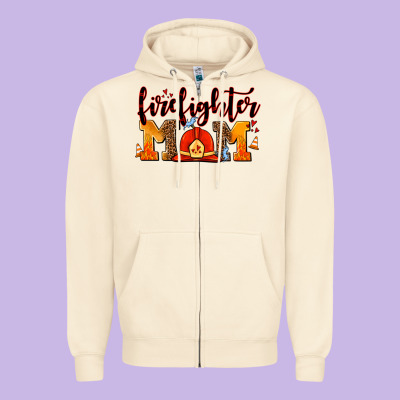 Firefighter  Mom Zipper Hoodie Designed By Adodesignshop