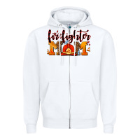 White firefighter  mom Zipper Hoodie - AdoDesignShop