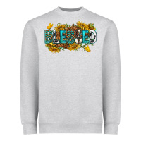 Heather Grey blessed Heavyweight Sweatshirt - texasbilliewilder