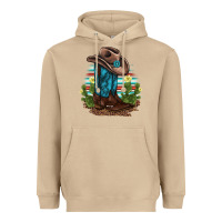 Mushroom western boots and hat cactus leopard serape pattern Heavyweight Hoodie - BarkalooDesign