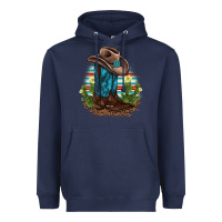 Western Boots And Hat Cactus Leopard Serape Pattern Heavyweight Hoodie | Teevron