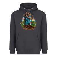 Smoke western boots and hat cactus leopard serape pattern Heavyweight Hoodie - BarkalooDesign