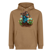 Toasted Coconut western boots and hat cactus leopard serape pattern Heavyweight Hoodie - BarkalooDesign