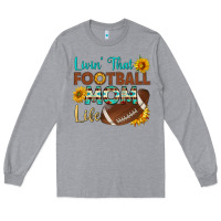 Heather Grey livin' that football mom life Long Sleeve Tee - HRA Design Shop