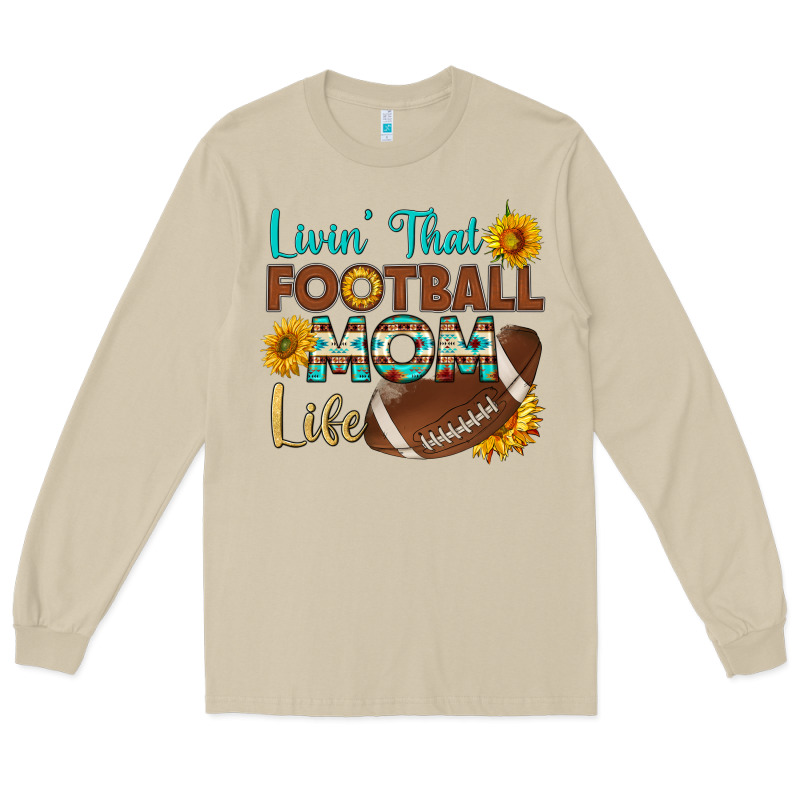 Livin' That Football Mom Life Long Sleeve Tee by HRA Design Shop | Teevron