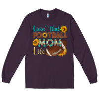 Plum livin' that football mom life Long Sleeve Tee - HRA Design Shop
