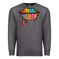 Charcoal Heather summer vibes lips Premium Sweatshirt - Jasminsmagicworld