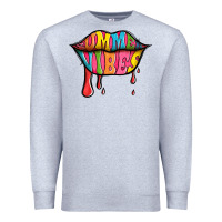 Heather Grey summer vibes lips Premium Sweatshirt - Jasminsmagicworld