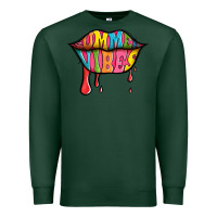 Sports Green summer vibes lips Premium Sweatshirt - Jasminsmagicworld