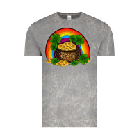 Cloud Rock st patricks shamrock gold leopard rainbow Vintage Tee - RanaPortraitStore