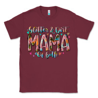 Burgundy glitter and dirt mama of both Classic Tee - RacoonDesign