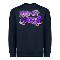Navy purple its my birthday Heavyweight Sweatshirt - Zillion Design Studio