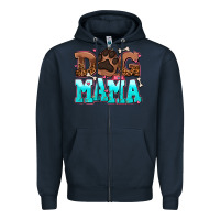 Navy dog mama Zipper Hoodie - AdoDesignShop