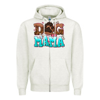 Oatmeal Heather dog mama Zipper Hoodie - AdoDesignShop