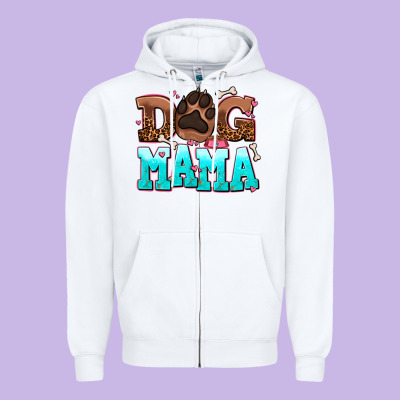 Dog Mama Zipper Hoodie Designed By Adodesignshop