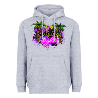 Heather Grey summer night Heavyweight Hoodie - NancyCooperArtShop