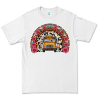 White school bus leopard cowhide rainbow Premium Tee - Artiststas