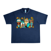 Navy blessed coffee cups Urban Heavy Tee - Zillion Design Studio