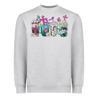 Heather Grey blessed coffee cups Heavyweight Sweatshirt - texasbilliewilder