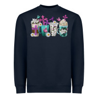 Navy blessed coffee cups Heavyweight Sweatshirt - texasbilliewilder