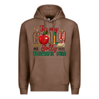 Chestnut in my holly jolly teacher era Premium Hoodie - MaliasSmallBusiness