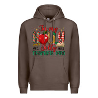 Coffee in my holly jolly teacher era Premium Hoodie - MaliasSmallBusiness