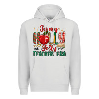 Dove Grey in my holly jolly teacher era Premium Hoodie - MaliasSmallBusiness
