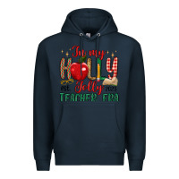 Navy in my holly jolly teacher era Premium Hoodie - MaliasSmallBusiness