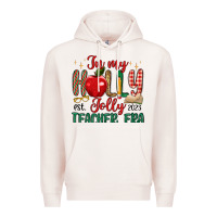 Pale Pink in my holly jolly teacher era Premium Hoodie - MaliasSmallBusiness