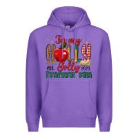 Purple in my holly jolly teacher era Premium Hoodie - MaliasSmallBusiness