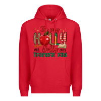 Red in my holly jolly teacher era Premium Hoodie - MaliasSmallBusiness
