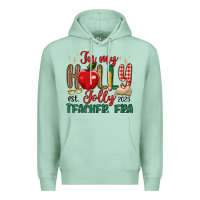 Seafoam in my holly jolly teacher era Premium Hoodie - MaliasSmallBusiness