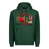 Sports Green in my holly jolly teacher era Premium Hoodie - MaliasSmallBusiness