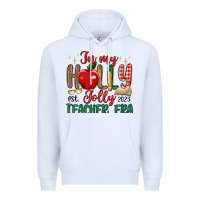 White in my holly jolly teacher era Premium Hoodie - MaliasSmallBusiness