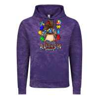 Cloud Purple messy bun autism mom Vintage Hoodie - RanaPortraitStore