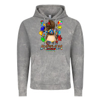 Cloud Rock messy bun autism mom Vintage Hoodie - RanaPortraitStore