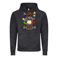 Vintage Black messy bun autism mom Vintage Hoodie - RanaPortraitStore