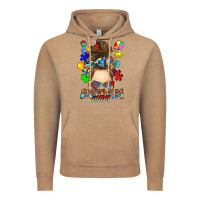 Vintage Coffee messy bun autism mom Vintage Hoodie - RanaPortraitStore
