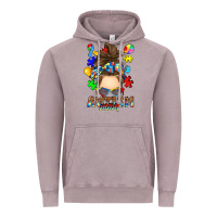 Vintage Zinc messy bun autism mom Vintage Hoodie - RanaPortraitStore