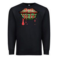 Black summer vibes watermelon lips Premium Sweatshirt - Jasminsmagicworld