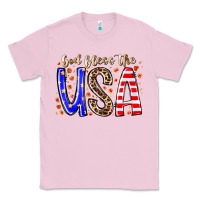 Bubblegum Pink god bless the usa Classic Tee - RacoonDesign