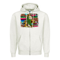 Oatmeal Heather san judas leopard cowhide sunflower background Zipper Hoodie - JahusDesignShop
