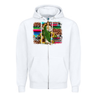 White san judas leopard cowhide sunflower background Zipper Hoodie - JahusDesignShop
